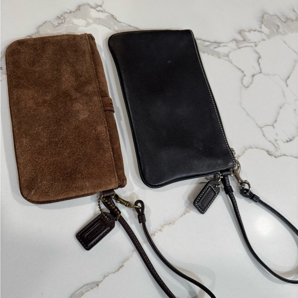 Pair of Coach Wristlets. One Brown Suede, one Black Leather. Two for 1 price! - Picture 10 of 10